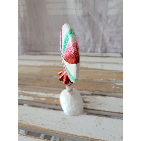 Candy cane gingerbread large home Xmas decor as is sparkle glitter - Picture 2 of 8